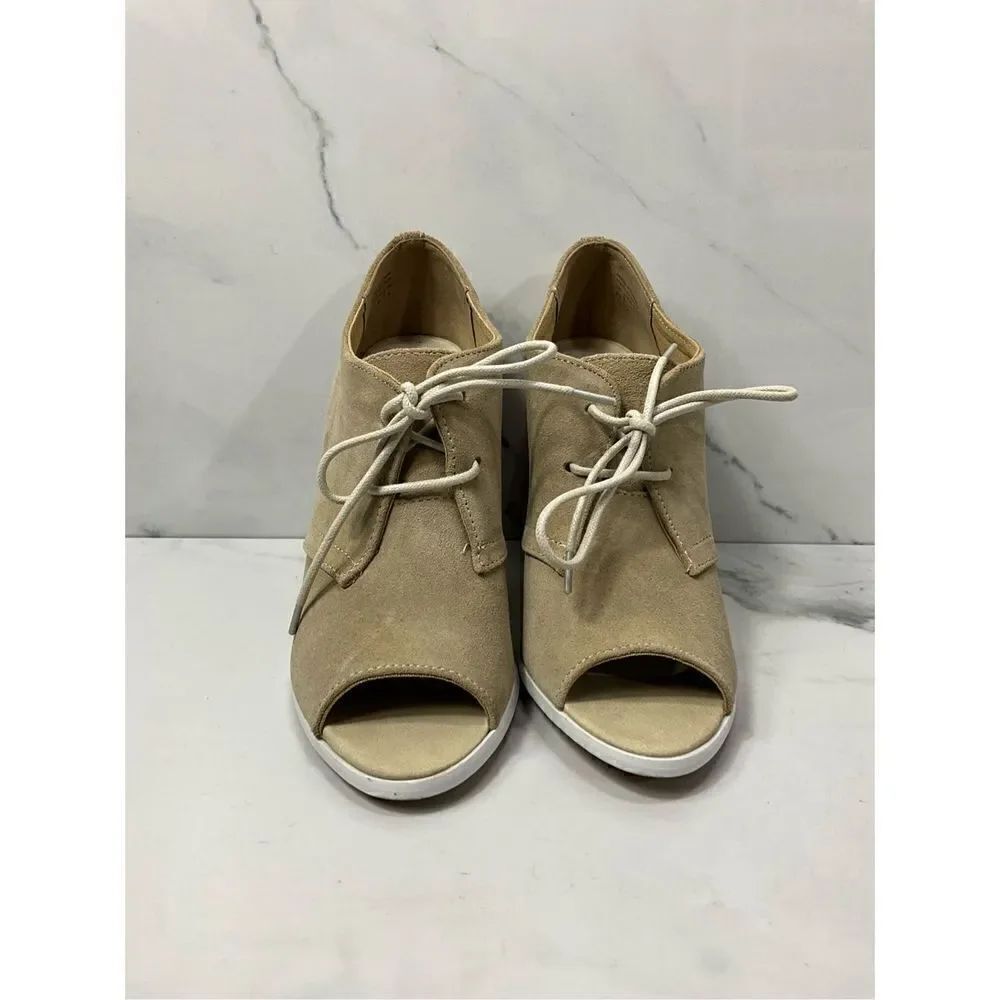ALDO Suede Leather Open Toe Heels - Picture 3 of 7